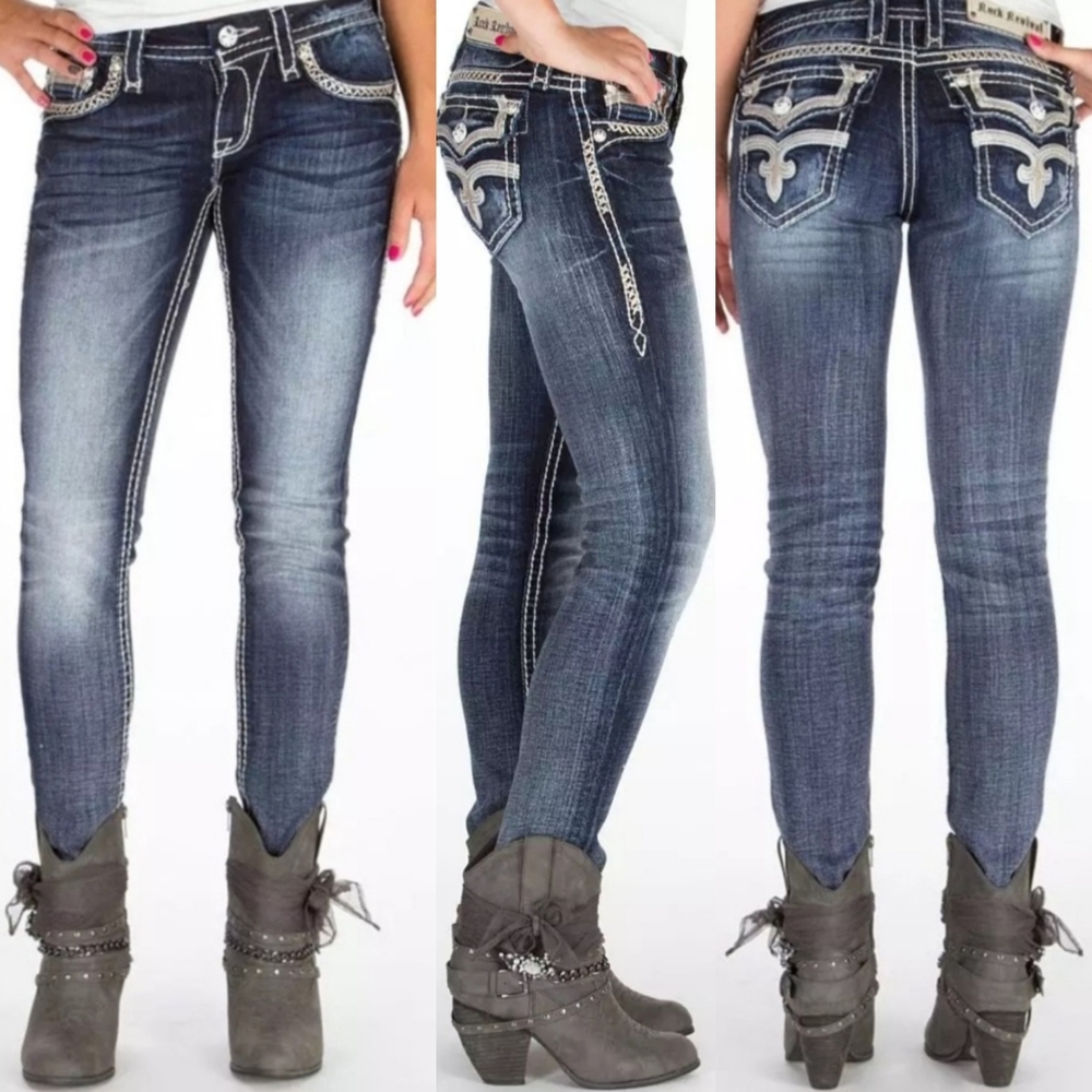 Rock Revival Dark Blue Skinny Jeans
